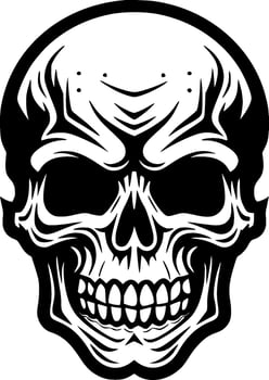 Skull, Minimalist and Simple Silhouette - Vector illustration
