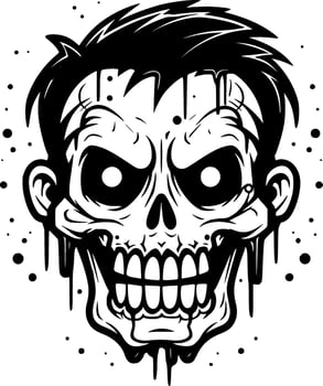 Skull - Minimalist and Flat Logo - Vector illustration
