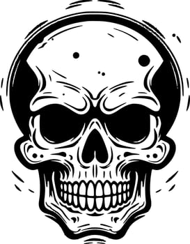 Skull, Minimalist and Simple Silhouette - Vector illustration