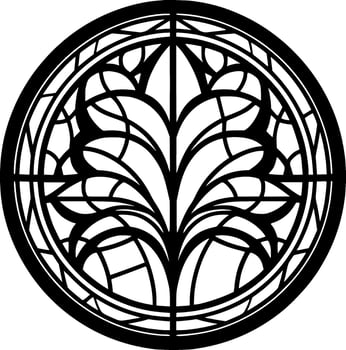 Stained Glass - Minimalist and Flat Logo - Vector illustration