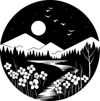 Spring, Minimalist and Simple Silhouette - Vector illustration