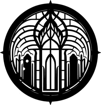 Stained Glass - Minimalist and Flat Logo - Vector illustration