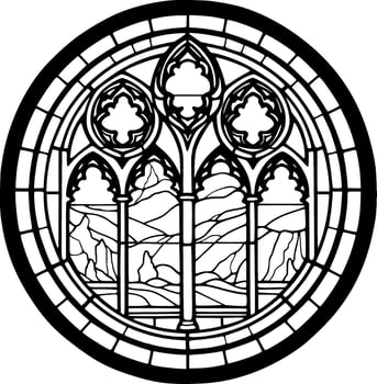 Stained Glass, Minimalist and Simple Silhouette - Vector illustration