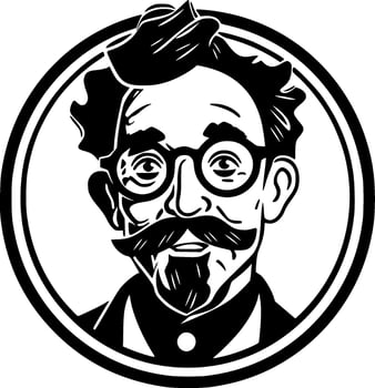 Teacher - Black and White Isolated Icon - Vector illustration