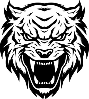 Tiger - Minimalist and Flat Logo - Vector illustration