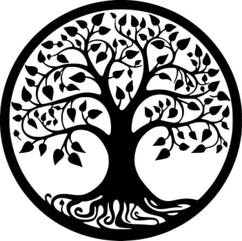Tree - Minimalist and Flat Logo - Vector illustration