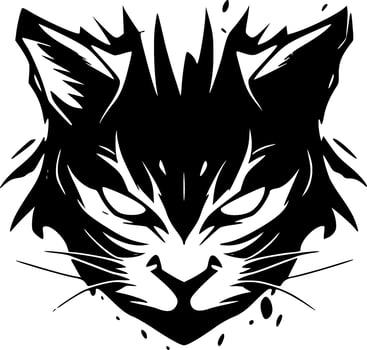 Wildcat - Black and White Isolated Icon - Vector illustration
