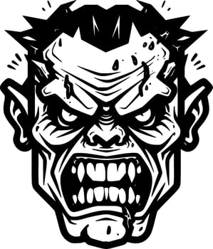 Zombie, Minimalist and Simple Silhouette - Vector illustration