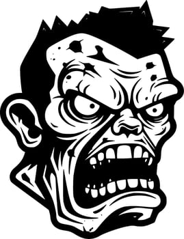 Zombie, Minimalist and Simple Silhouette - Vector illustration
