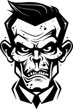 Zombie - Minimalist and Flat Logo - Vector illustration