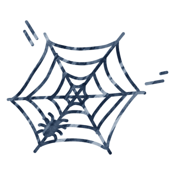 Spider web cartoon painting for decor png
