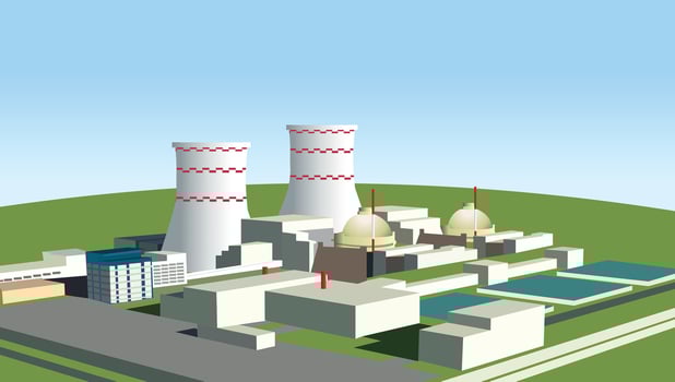 Rooppur Nuclear Power Plant Bangladesh vector illustration