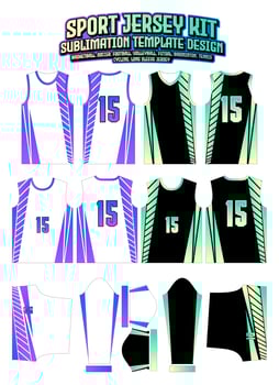 Speed Stripes Gradient Jersey Design Sportswear Pattern Template vector