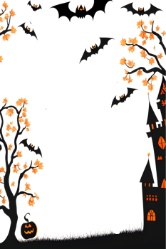 Halloween Border Frame Ai Generative png