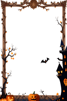 Halloween Border Frame Ai Generative png