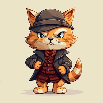 Cute Cat character cartoon vector illustration