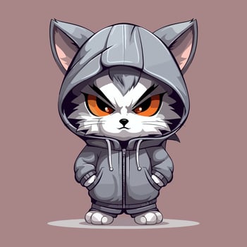 cat halloween cartoon vector illustration