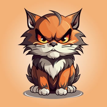 kawaii cute cat cartoon characters vector isolated illustration
