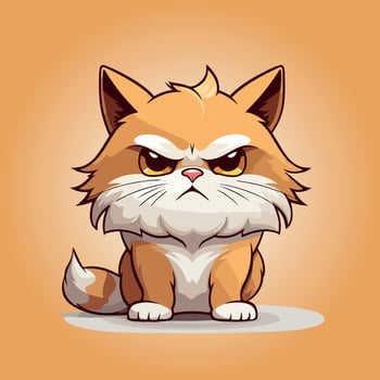 kawaii cute cat cartoon characters vector isolated illustration