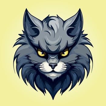 kawaii cute cat cartoon characters vector isolated illustration