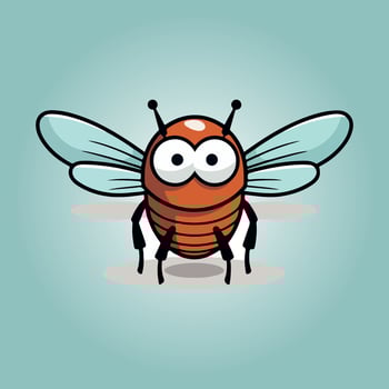 flying flies cartoon vector