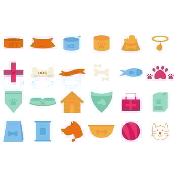 Pet Food Element Design. Easy To Edit. EPS 10 vector