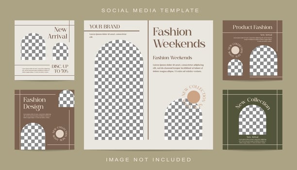 Elegant Concept Fashion Collection Social Media Stories Feed Post Template vector