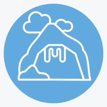 Icon Cave. related to Alaska symbol. blue eyes style. simple design editable. simple illustration vector
