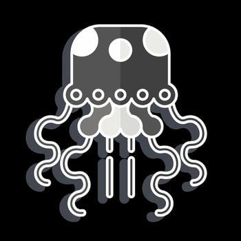 Icon Jellyfish. related to Alaska symbol. glossy style. simple design editable. simple illustration vector