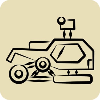 Icon Snowmobile. related to Alaska symbol. hand drawn style. simple design editable. simple illustration vector