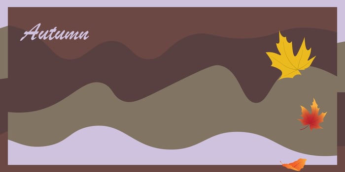 Background design with autumn theme vector