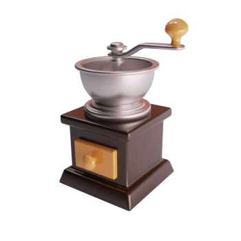 Classic Coffee Grinder 3D icon png