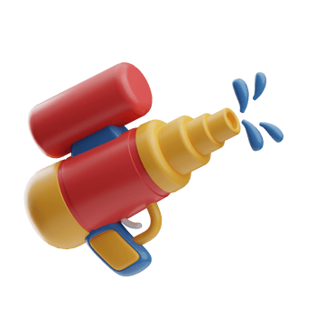 summer game Water Gun illustration 3d png