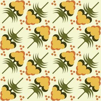 Seamless Textile Fabric Flower Damask Pattern Wallpaper Background vector