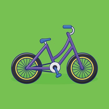 Purple Bicycle Cartoon vector