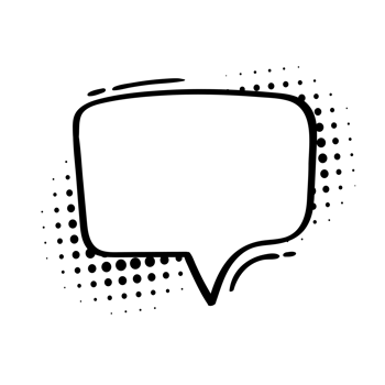 Comic speech dialogue on halftone shadow. Empty shout text box. png