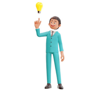 3d illustration businessman get an idea png