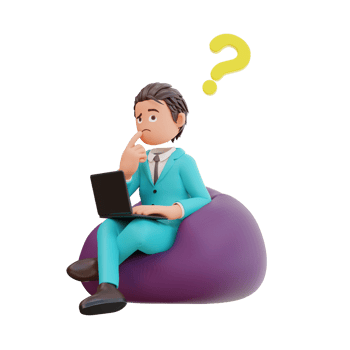 3d rendered cute businessman holding laptop png
