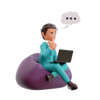 3d rendered cute businessman holding laptop png