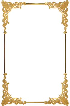 Luxury Gold Frame Border Ai Generative png