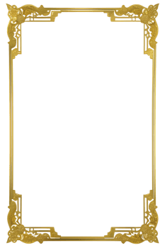 Luxury Gold Frame Border Ai Generative png