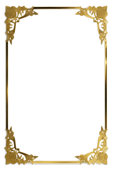 Luxury Gold Frame Border Ai Generative png