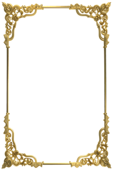 Luxury Gold Frame Border Ai Generative png
