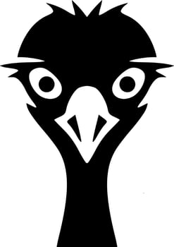 Vector emu bird face icon logo vector illustration