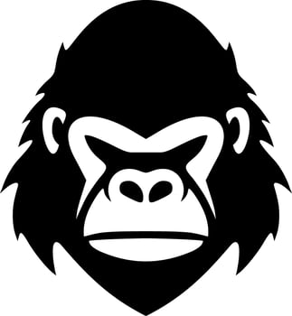 Vector angry gorilla face icon logo vector illustration