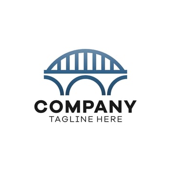Bridge logo. Modern logo with bridge shape. Vector Illustration.