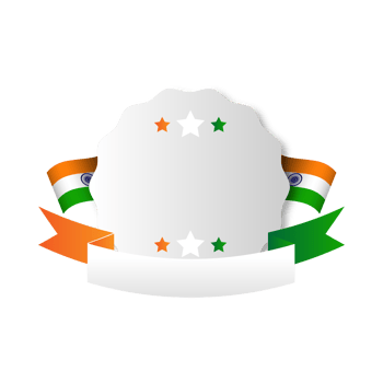 Waving Ribbon Style With Decoration Ornament Independence Day Generative Ai png