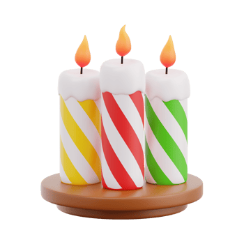 Birthday Candle Generative Ai png