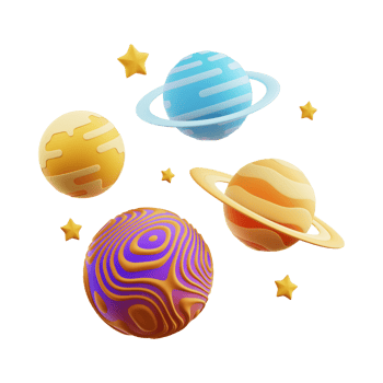 Multiple Planets Running Map  Generative Ai png