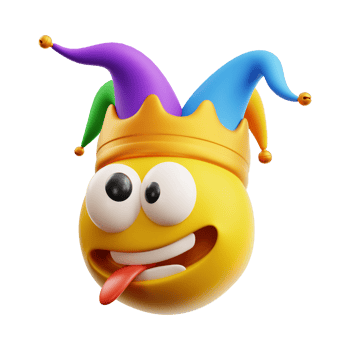 Face Emoticon Joker Generative Ai png